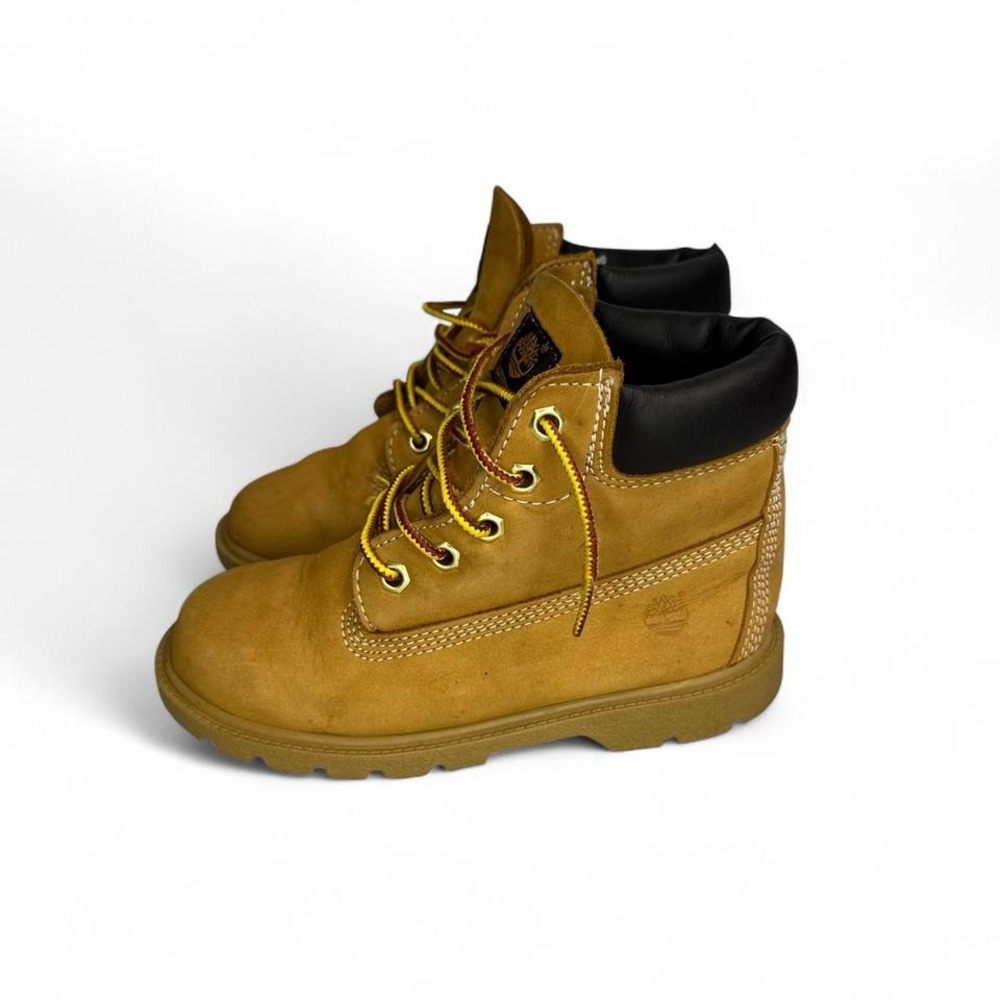 Tan and yellow Timberland boots size 12 in kids #kidsboots